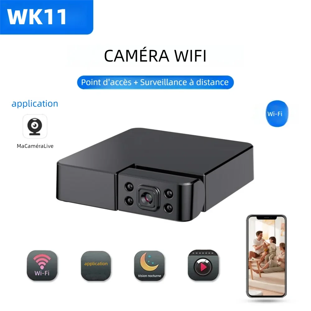 Nouveau Mini caméra Wifi, caméscope Wifi, vidéo HD sans fil, Vision nocturne IR moniteur de caméra de Surveillance de sécurité à domicile intérieur