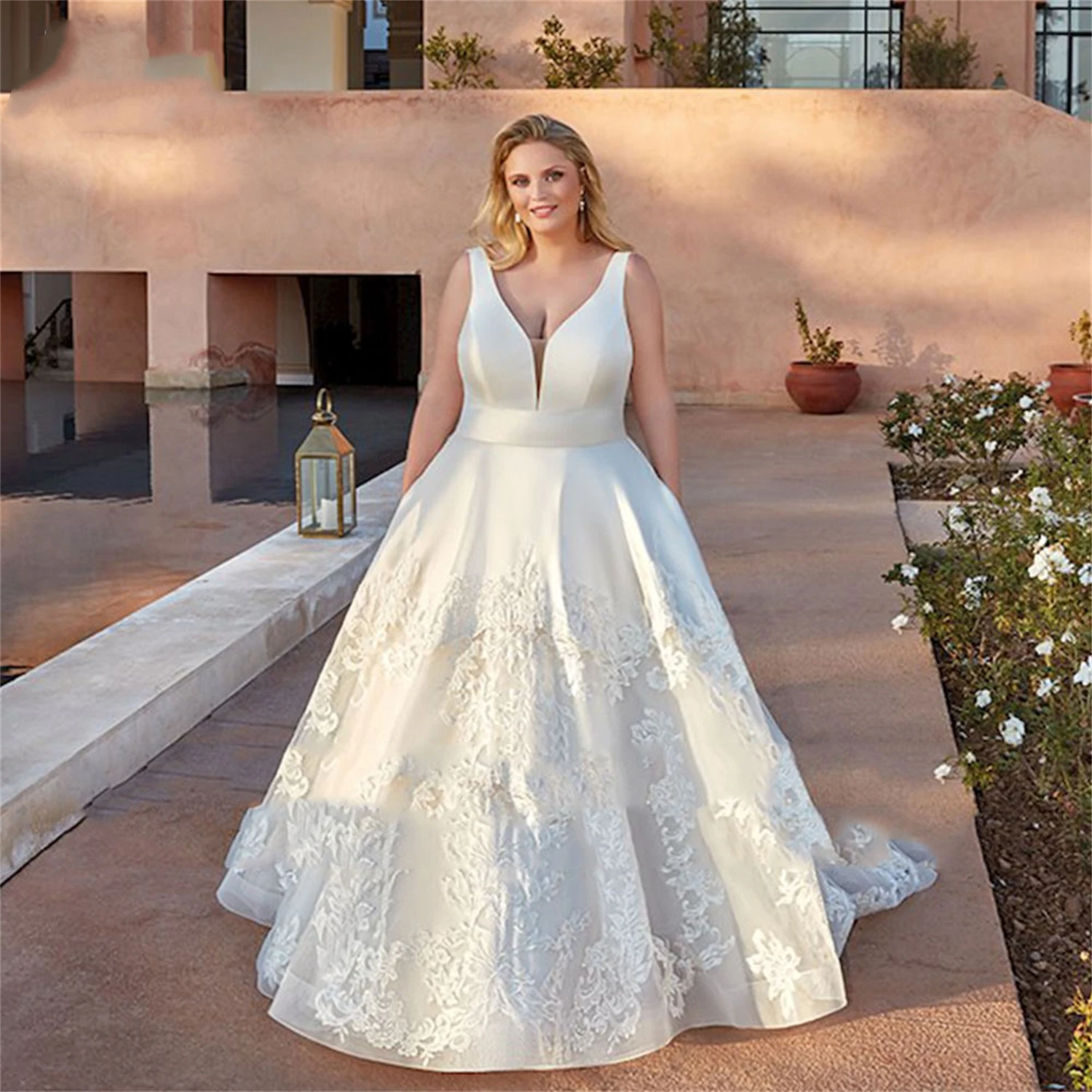 Robe de mariée élégante à col en V pour femmes, robes de gala de la mariée, robes officielles pour femmes, 2024, 2023, 2023