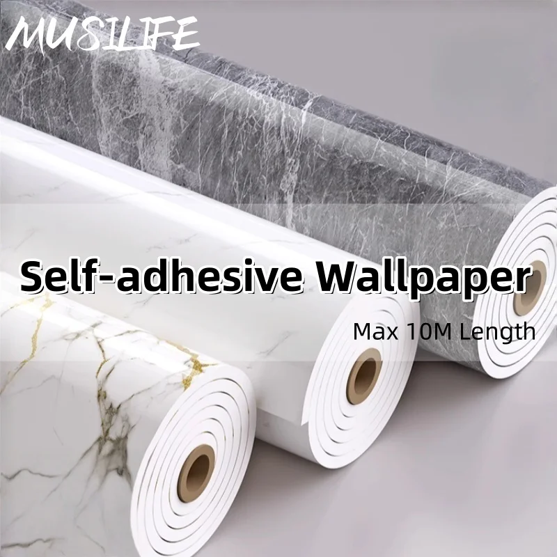 

Imitation Marble Peel and Stick Wallpaper for Bedroom Walls Faux Tile Foam Wall Stickers Thick Home Decor Wall Paper 10~3 Meters