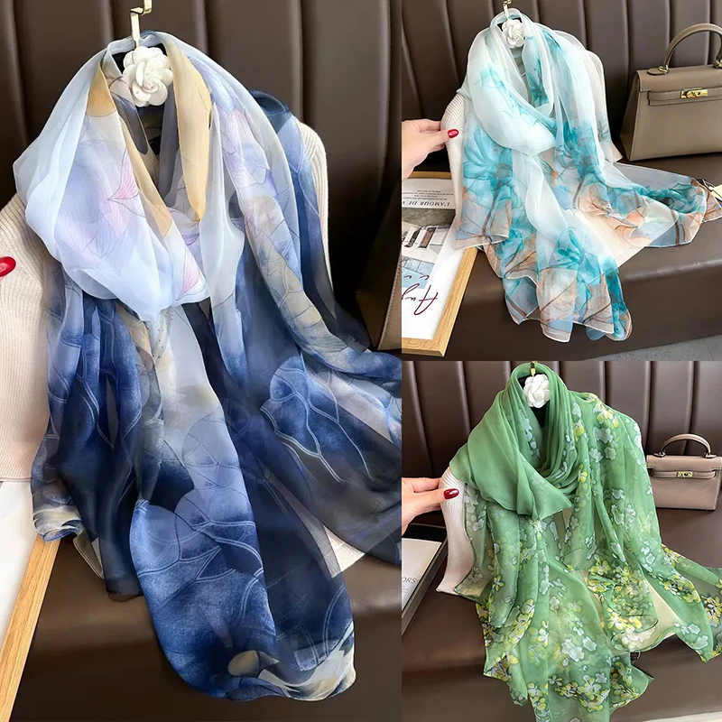 Mode Garn Schal Hals Foulard Stirnband Luxus Warm Schal für Frauen Hijab Design