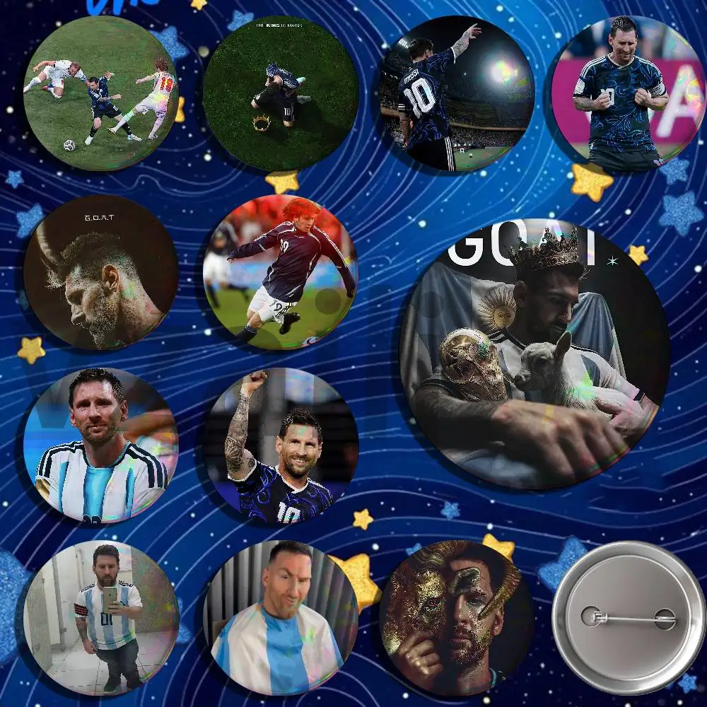 Legend 10 L-Lionel Messi Badges 25 32 44 58 75 mm Round Customizable Wholesale Fan goods Self-made fan freebies TH
