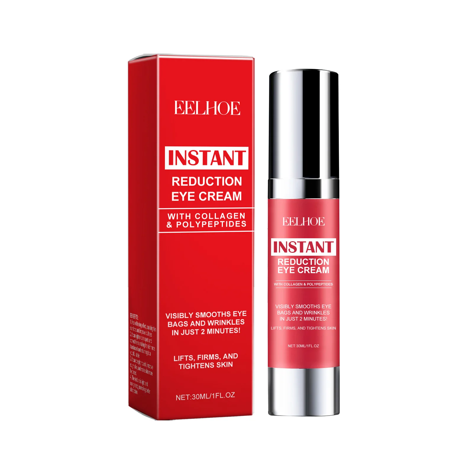Instant Lifting Eye Cream Eye Hydration Dark Circles Massager Eye Bag Remover Increase Skin Elasticity Eye Puffiness Cream 30ml