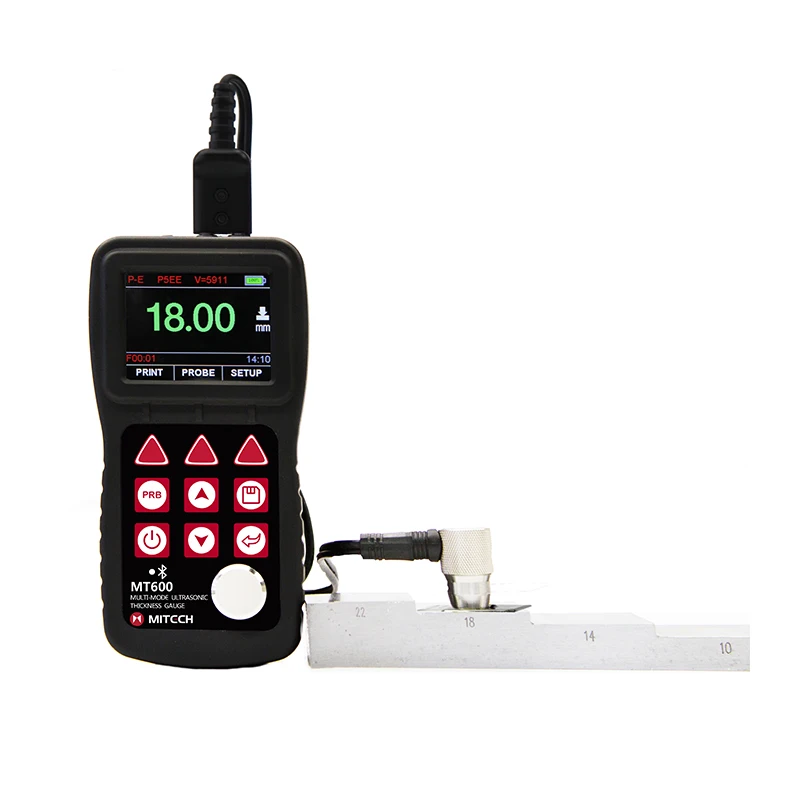 MT600 Mitech Multi Mode Ultrasonic Thickness Gauge Bluetooth USB Communication optional Thickness Meter Tester