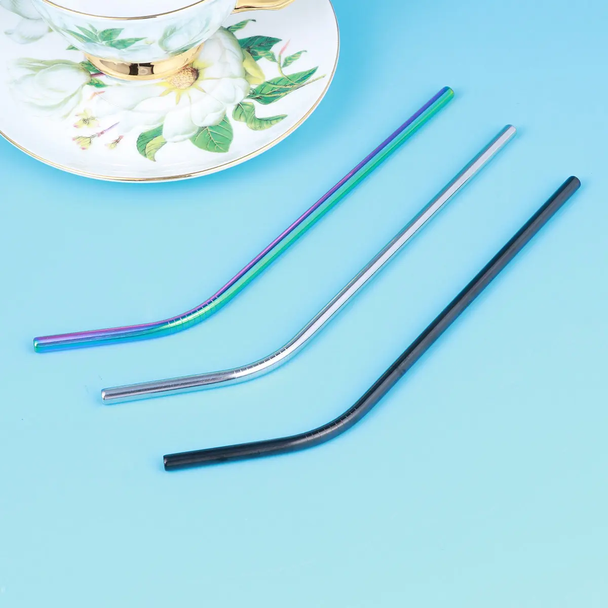 1Pcs Food Grade Stainless Steel Drinking Straw 21.5x0.6cm Straight Reusable Lifetime Use for Tumblers Travel Bottles