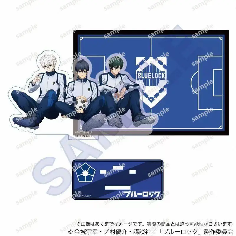 Anime BLUE LOCK Isagi Yoichi Nagi Seishiro Rin Itoshi Cosplay Acrylic Double Stand Standing Sign Xmas Gift Football Field Game