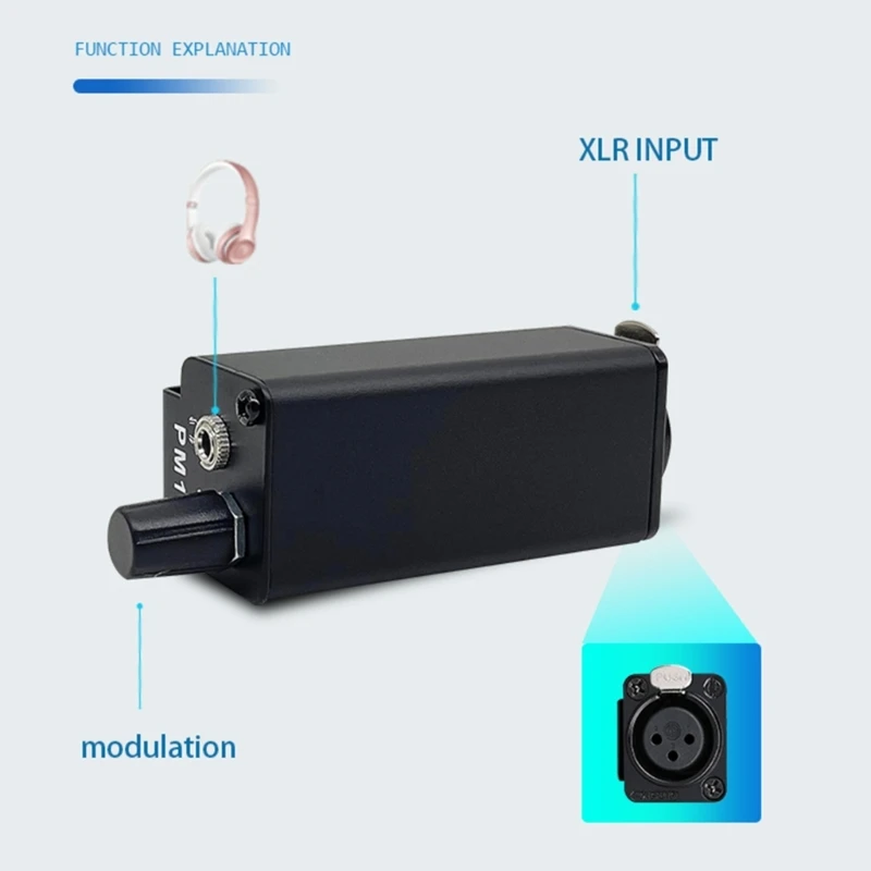 Amplificatori per monitor intrauricolari compattiamente individuali 3HT con meccanismo di bloccaggio per musicisti Uscita cuffie da 3,5 mm ad alta potenza
