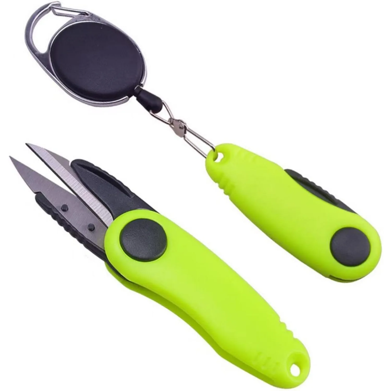 2 packs of fishing line clippers Fishing line scissors with retractable fishing key chain