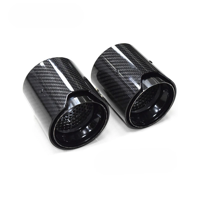 1PCS Fit For BMW M2 F87 M3 F80 M4 F82 F83 Exhaust Modified Suitable Cars Carbon Fiber Tail Muffler Pipe Tip Inlet 60/63/67/70mm