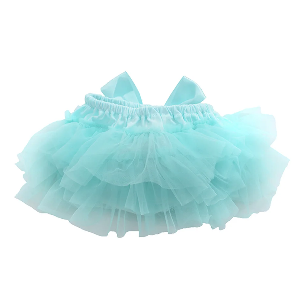 

1Pcs Baby Girl Tutu Skirt Blue Size M Satin Elastic Waistband Soft Tulle Layers Photography Birthday Clothes Accessory