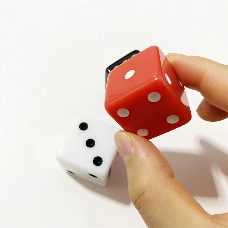 10 pz/set 25mm acrilico quadrato punto d'angolo dadi grande attività gioco puntelli di grandi dimensioni per Bar Pub Club Party gioco da tavolo