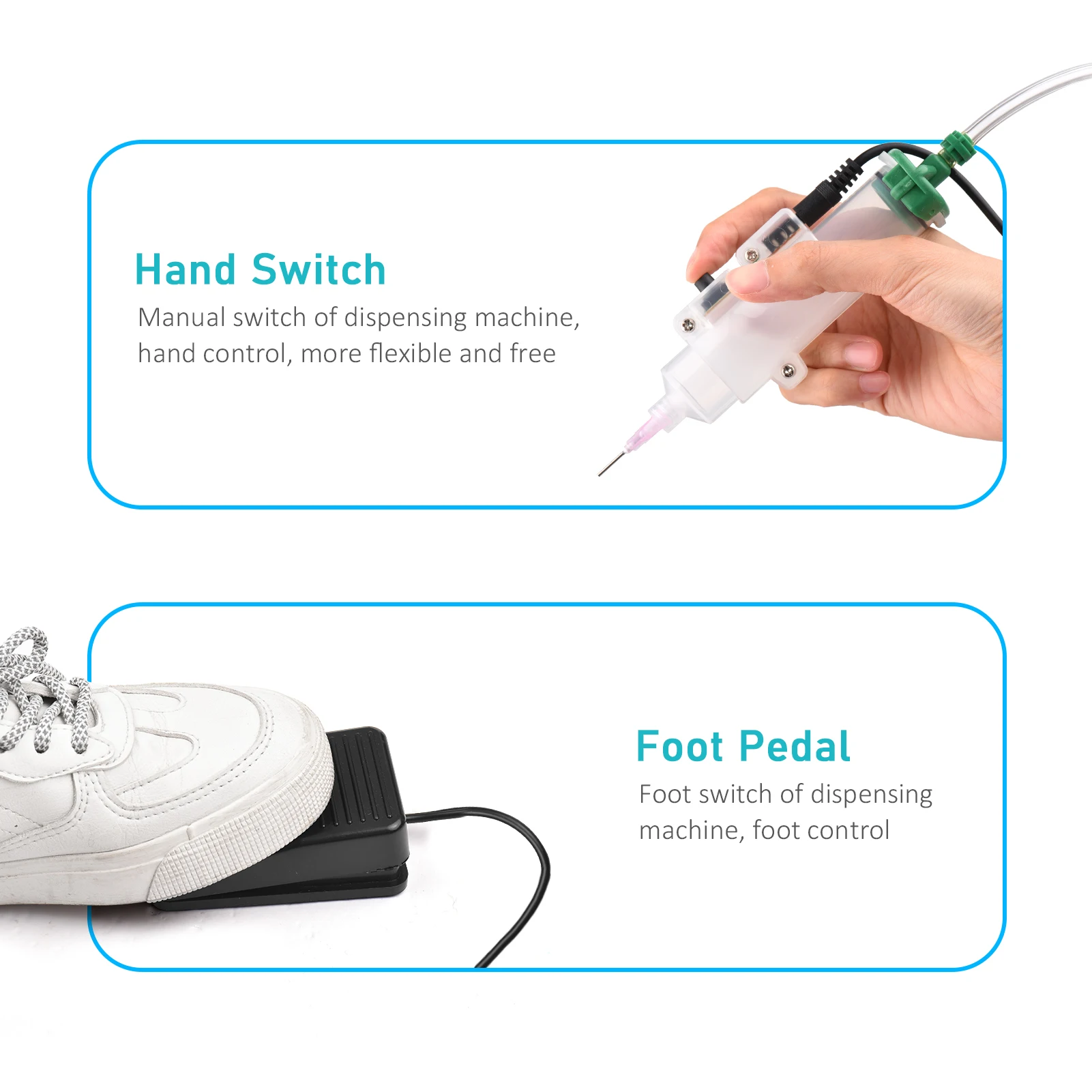 983A Automatic Dispensing Machine 220V Epoxy Resin Semi-Automatic Liquid Glue Injection Machine Manual Pedal Dispenser