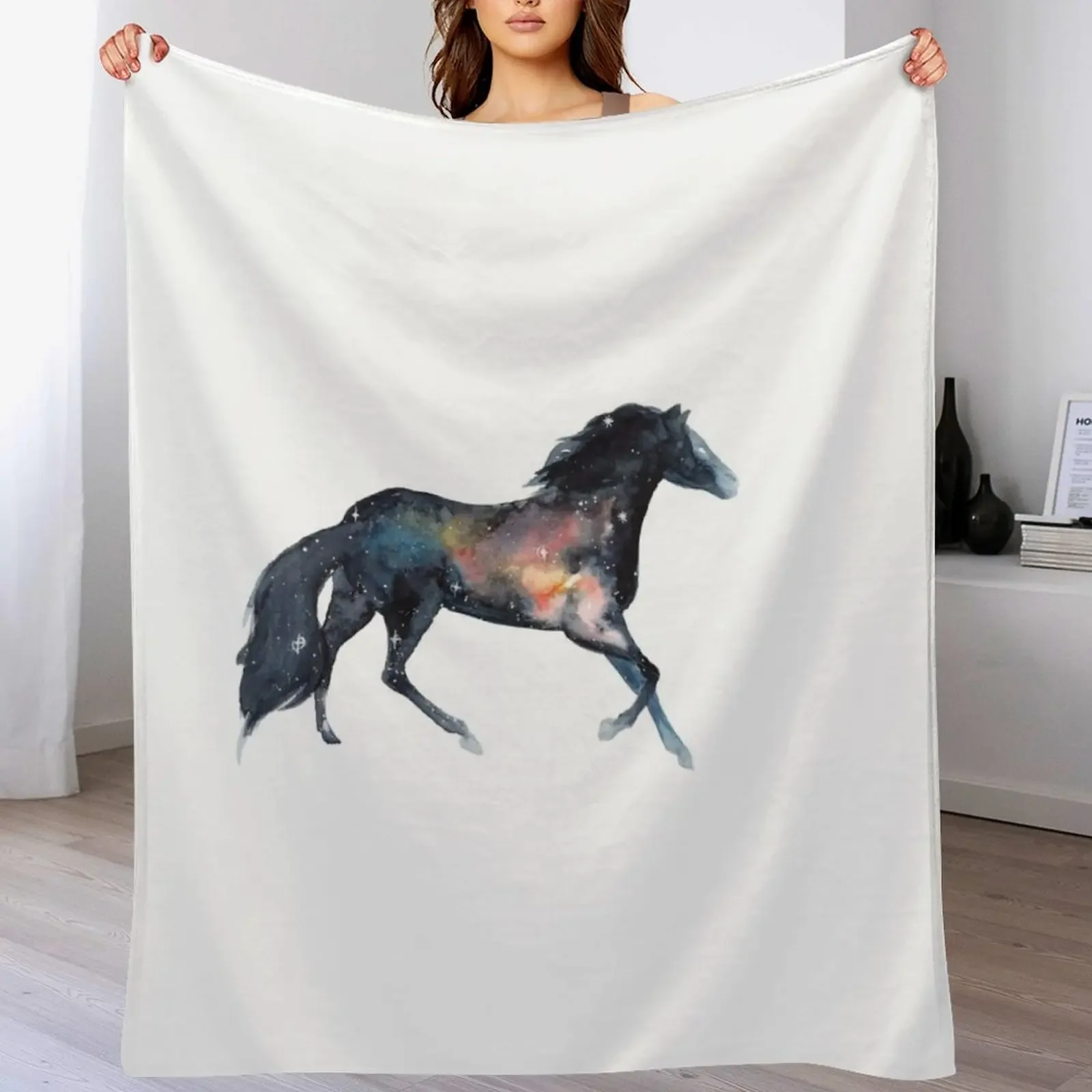 

Galactic Horse Throw Blanket decorative sofa bed Retros Sofa Throw Blankets