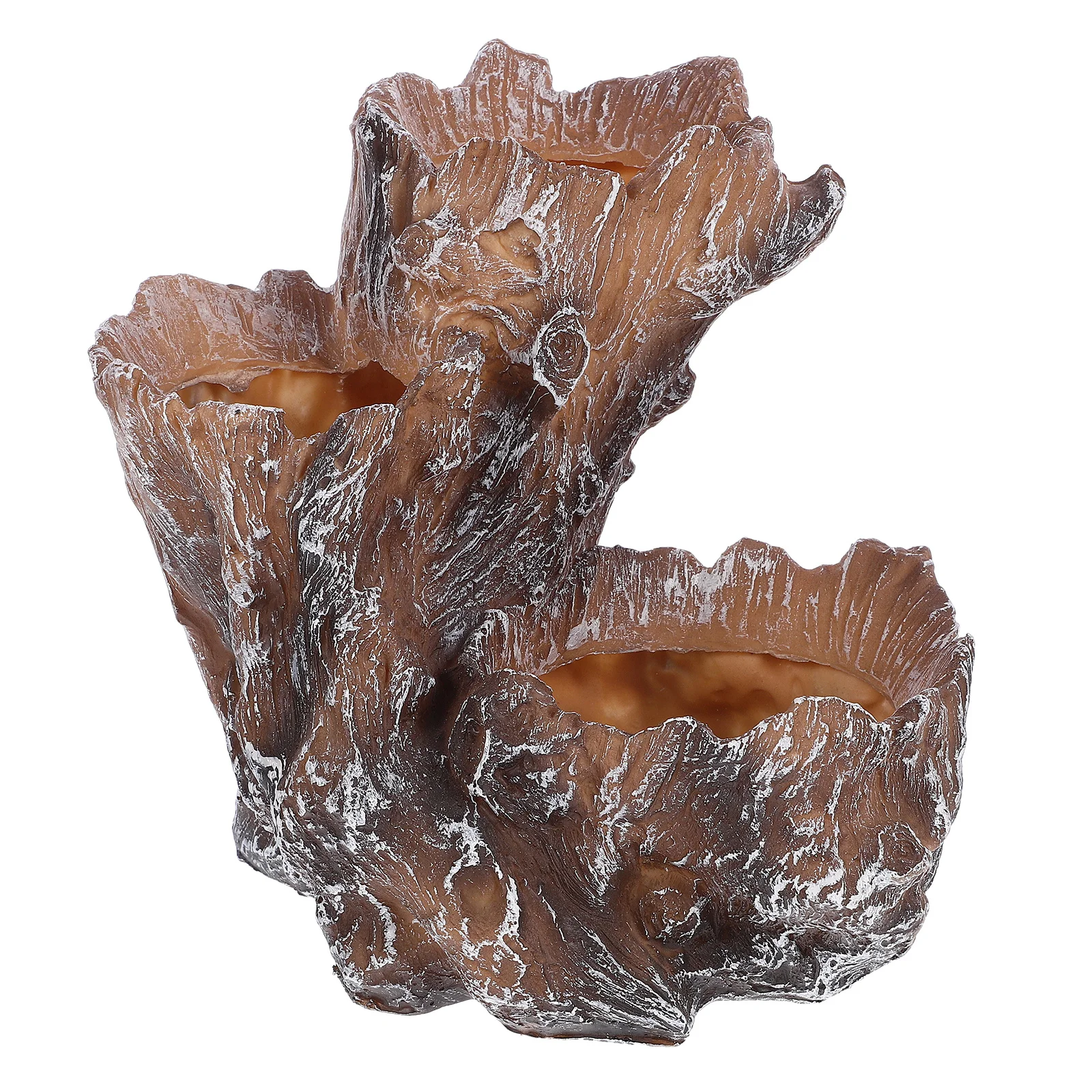 

Rustic Decor Tree Log Succulent Plant Desktop Bonsai Garden Pot Planter Room Stump
