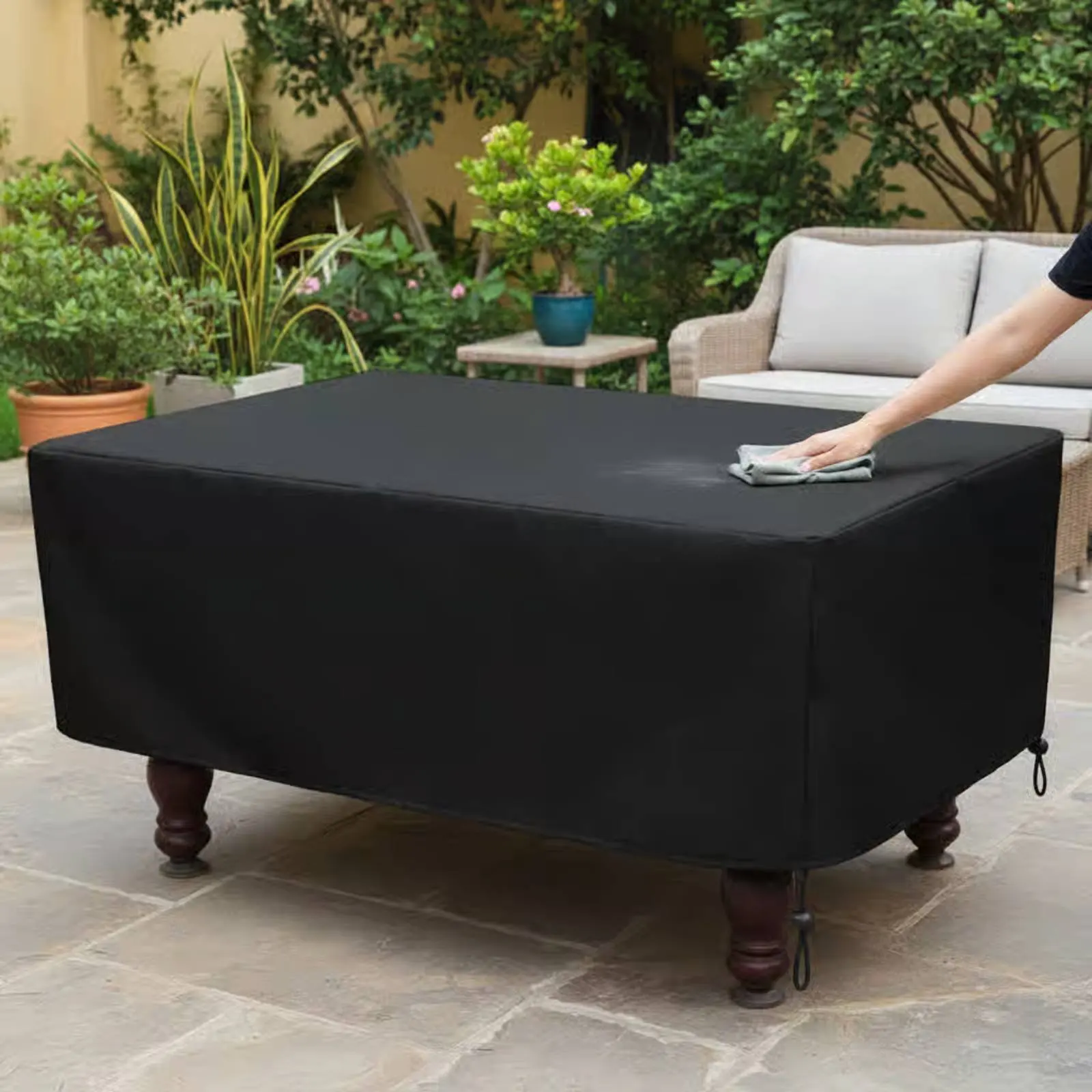 Pool Table Cover Weather-Resistant Protection Billiard Table Cover Resistant Windproof for Patio