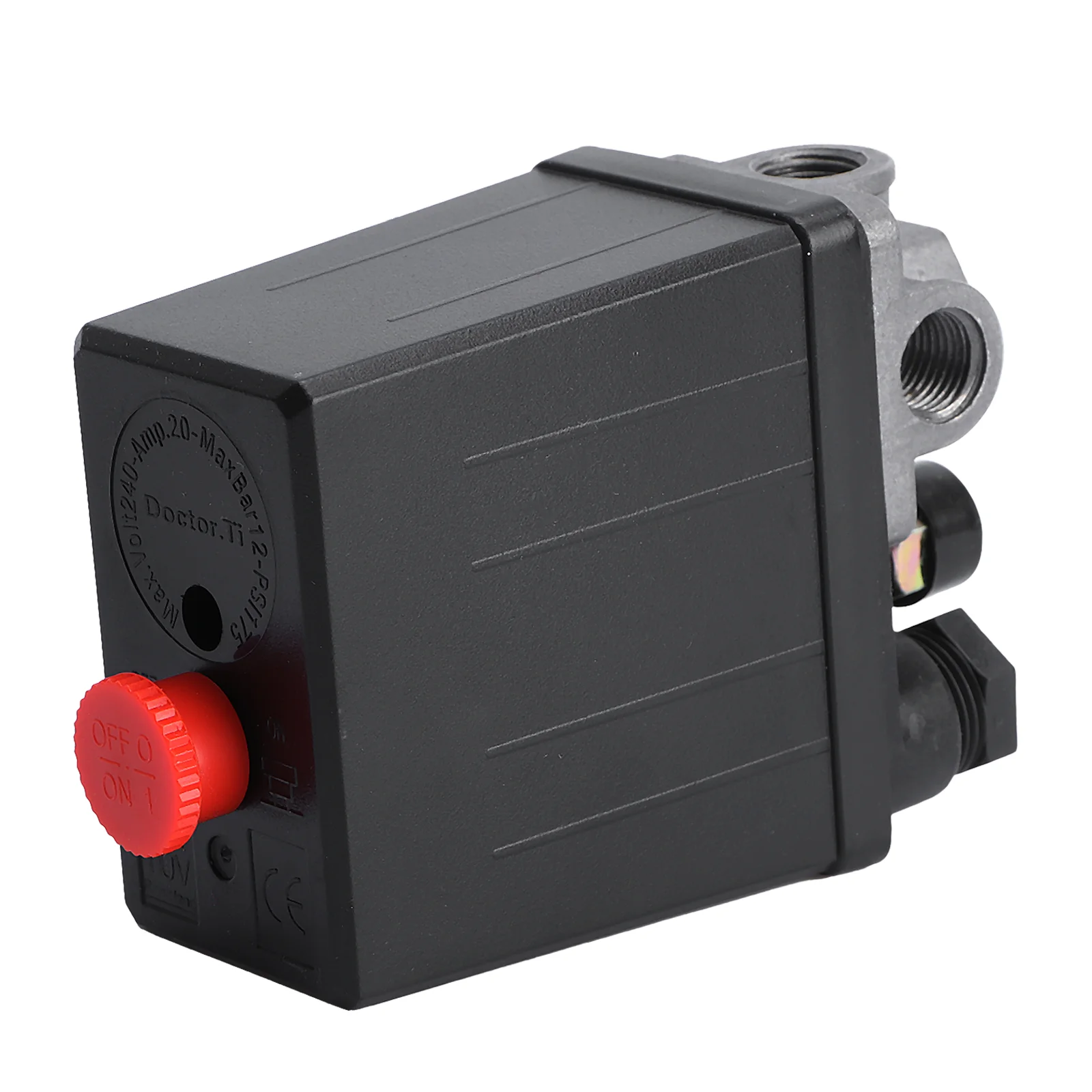 240V 20A 175PSI 4Port Air Compressor Pressure Control Valve Unload Energy Saving Easy Install Miniature