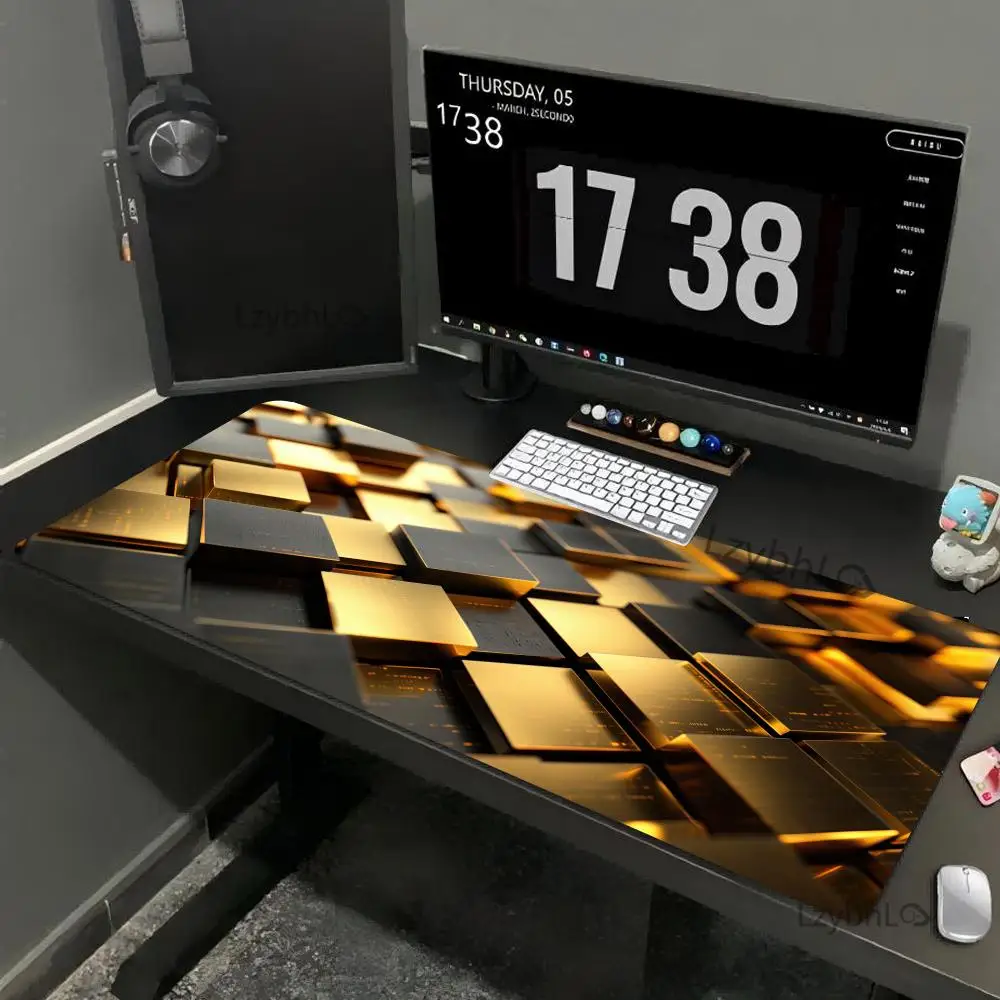

3D Geometry Mouse Pad XXL Large Laptop Esports Office Desk Mat HD Game Rubber Non-slip Mousepad PC desktop accessories Table Mat