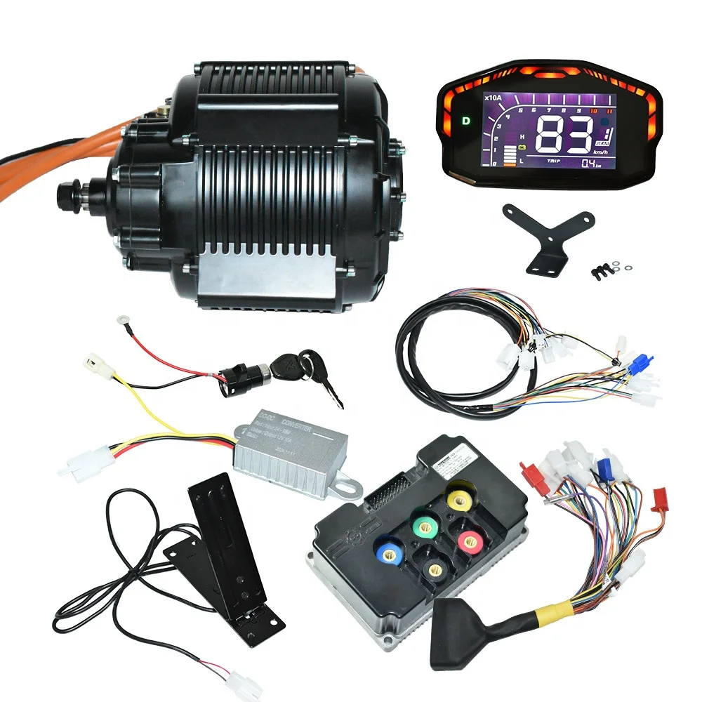 High Torque 72V 165 50H V3 Mid Drive Gear Motor Bundle Fardriver 72680 Controller Racing Foot Pedal Kit for Electric Dirt Bike