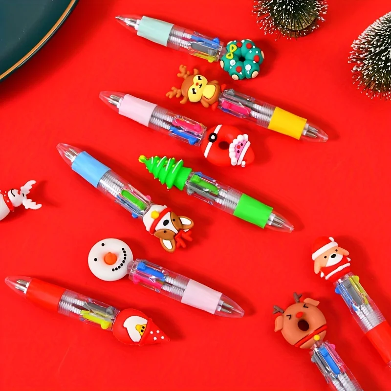 20pcs Mini Christmas Theme Multicolor Ballpoint Pens Suitable for Holiday Birthday Party Office (Random Assortment) image 4