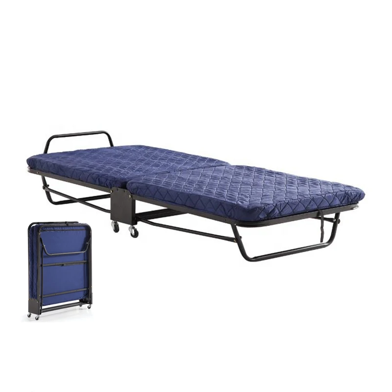 슈퍼 싱글 트윈 XL 호텔 접이식 소파 추가, 접이식 금속 침대 프레임, 메모리 폼 매트리스, 모던 접이식 침대 