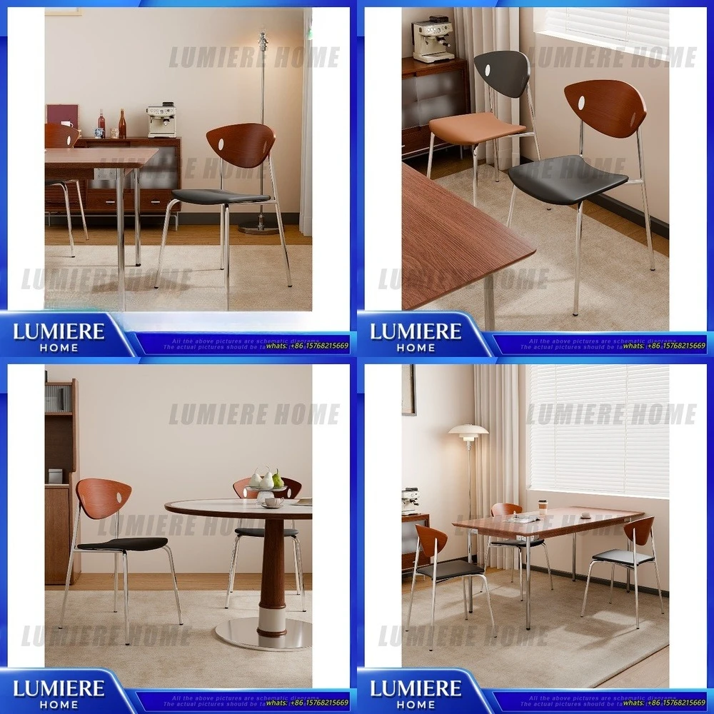 

Винтажный обеденный стул из цельного дерева, роскошный дизайн в стиле птиц, стул для кафе, металлическая спинка для домашнего использования, современный стиль, кухонные сиденья