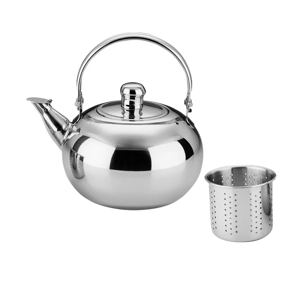 Steel Tea Kettle Portable Infuser Teapot Water Coffee Pot for Kitchen Stove Induction Tea Ceremony Use - view 2