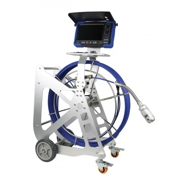 Plumbing Drain Video Endoscopes With Self-Leveling 512Hz Locator 60mm Pan Tilt Camera Head Waterproof IP68, 10.1'' Display