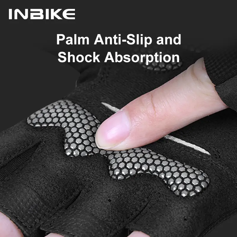 INBIKE Half Finger MTB Cycling Gloves Summer Bicycle Gloves for Men Riding SBR Palm Padded Mountain Road Bike Gloves Accessories - 4