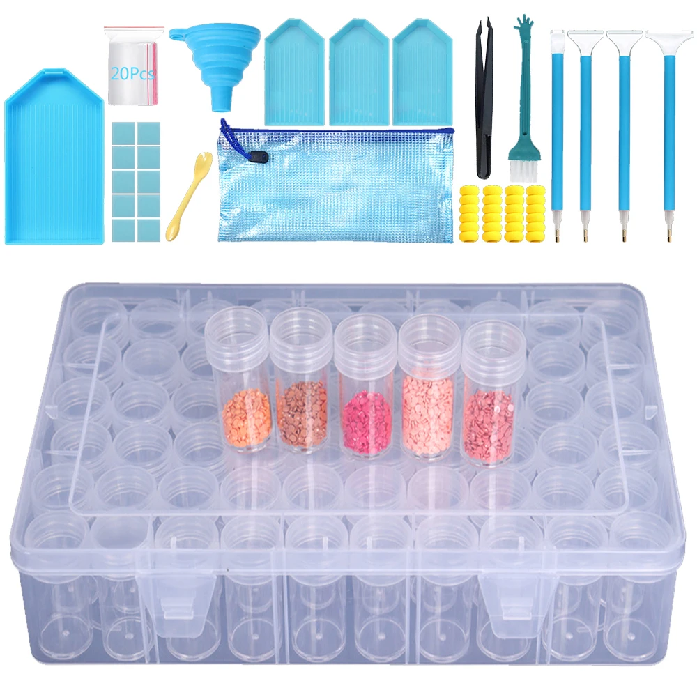 

Diamond Painting Boxes Accessory Kit Pens Jewelry Box Art Pencil Tray Beads Daimond Pen Accessories Storage Rhinestones Plateau