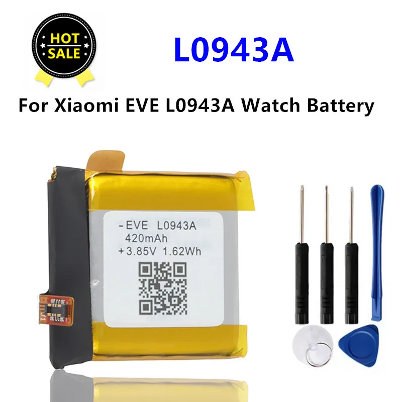 Battery EVE L0943A 46mm Battery For Xiaomi EVE L0943A 420mAh Watch Battery + Free Tools