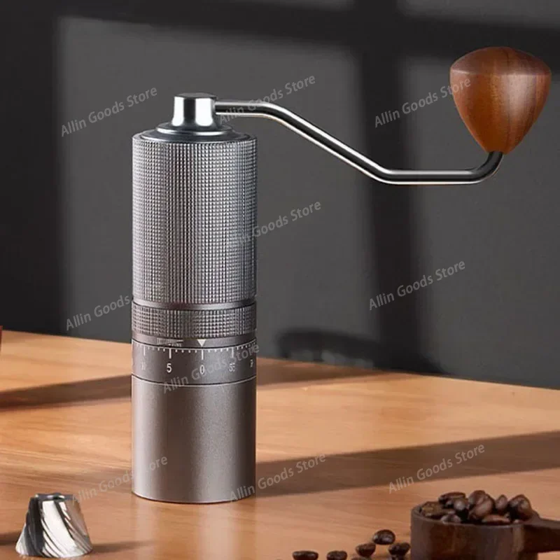 Professional Manual Coffee Grinder Portable 7 Core Coffee Grinder Espresso CNC Stainless Steel Mill Household Barista Tool
