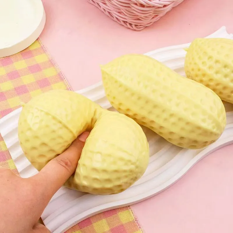 

Simulated Peanut Slow Rebound Projectile Ball Decompression Toy Cute Stress Relieving Venting Spherical Powder Ball Toy 스퀴시