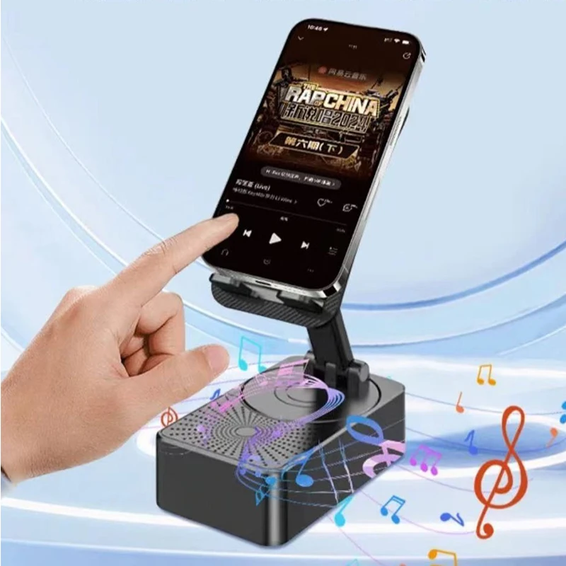 

Slip Cell Phone Stand with Speaker Adjustable Portable Desktop Bracket Folding Desktop Live Lazy Stand Anti-Bluetooth-Compatible
