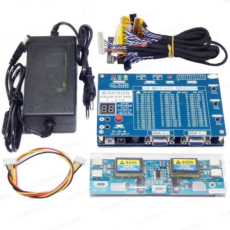 LCD Panel Tester T-V18 Support 7-84 Inch LVDS Screen Laptop TV LED Test Tool For Repairing