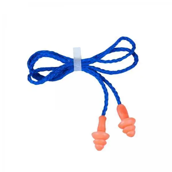 Noise Canceling Ear Plugs with Cord Ergonomic 3 Layer Silicone Hearing Protection Soft Washable for Sleeping Working