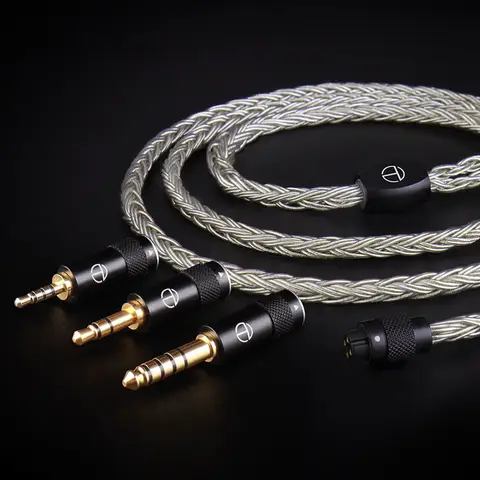 TRN T2 Pro 16 Core HIFI Silver Plated Earphones Upgrade Cable Gray\Black QDC/MMCX/2Pin Replaceable Audio Plug Upgrade Cable