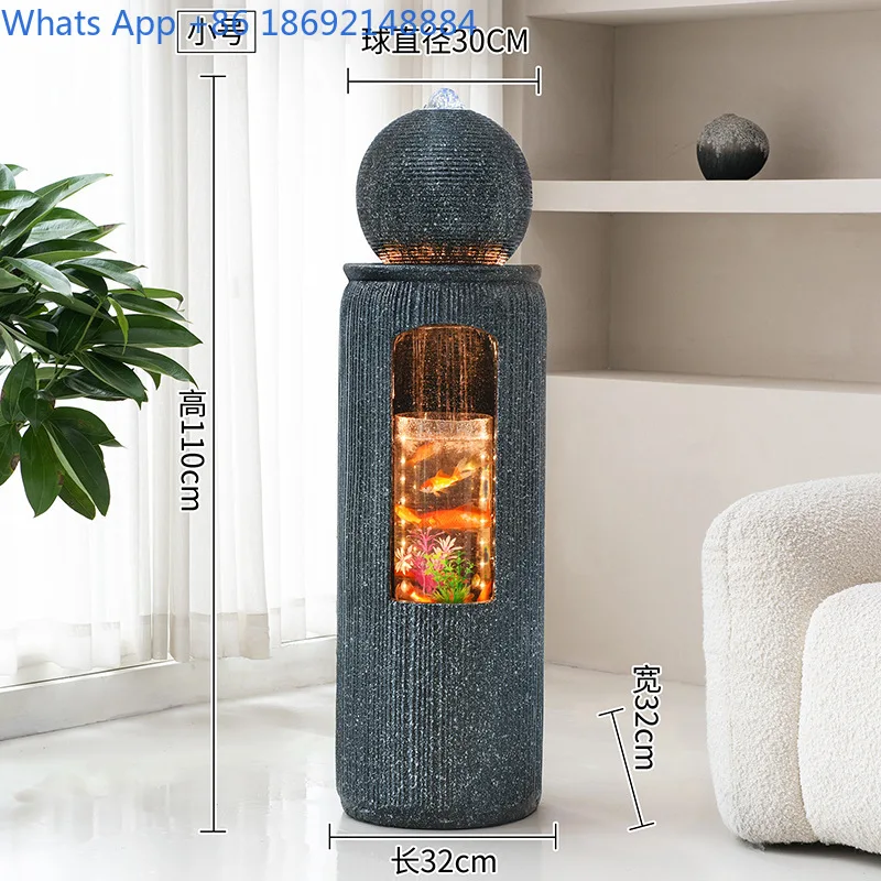 

Wealth-Attracting Ornament with Rockery, Flowing Water Fountain, Landscape Circulating Water, Office Living Room Decoration,