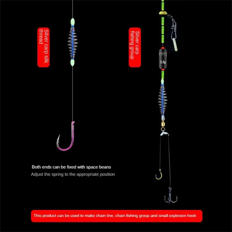 2/4/6PCS Wire Diameter 0.7mm Bait Accessories Inner Wall Is Smooth Explosion Hook Spring High Carbon Steel Ppo-3 Nano
