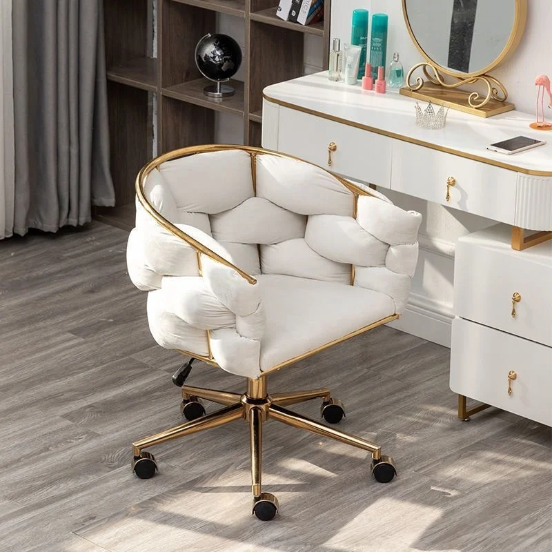 Makeup chair, home bedroom nail chair, comfortable sedentary female dormitory study chair, adjustable rotating computer chair