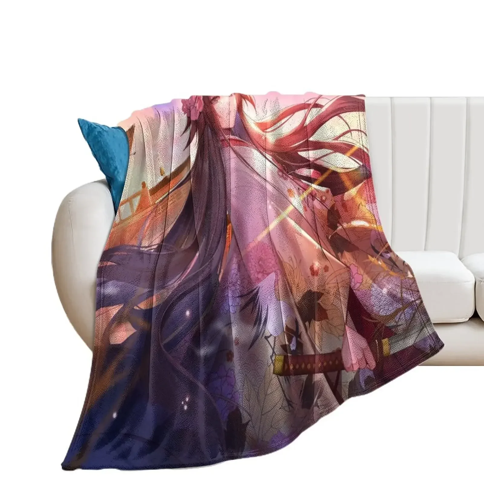 

Ryougi Shiki Throw Blanket Bed linens Single Blankets