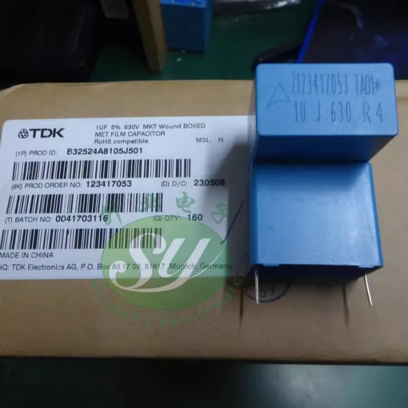 

5PCS/10PCS EPCOS 1.0uf/630v 1u0 1uf 105 MKT New 28mm film capacitor B32524A8105