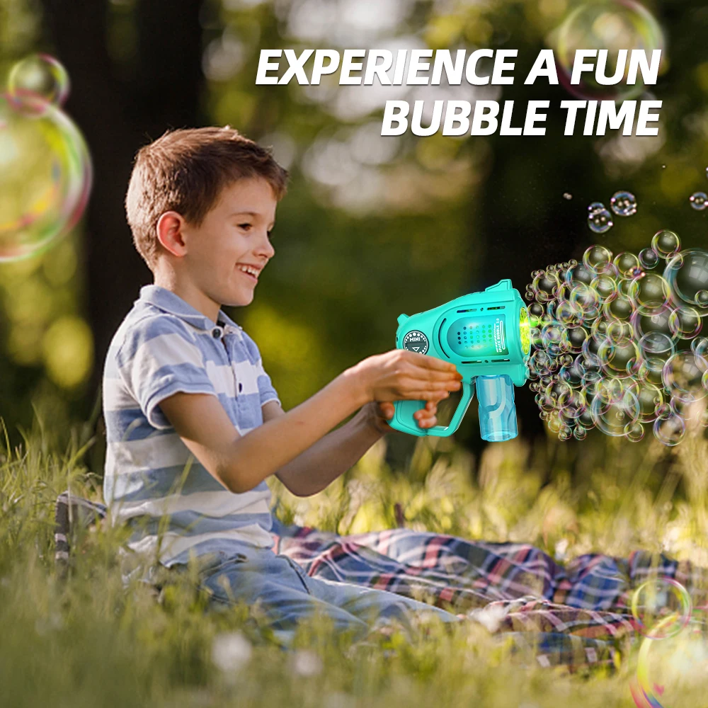Machine à bulles électrique Gatling pour enfants, pistolet à bulles liquide, jouets pour garçons et filles, nouvelle collection