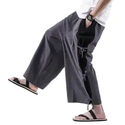 Autumn Summer Plus size pants men 5XL 6XL 7XL 8XL Cotton linen large size trousers Korean fashion pacthwork Colorblock pants