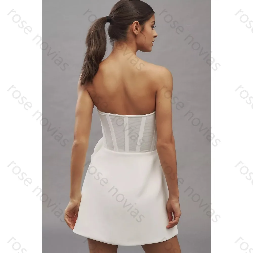 Customized White High Quality Wedding Dresses Sweetheart for Knee-Length A-Line 3D Flowers for Formal Evening Vestidos De Fiesta