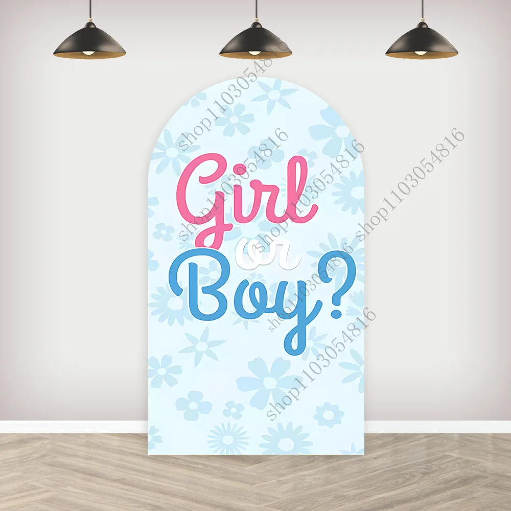 خلفية صورة على شكل قوس من Stitch & Angel، خلفية جدارية مقوسة وردية لطيفة لحفلات أعياد الميلاد وحفلات استقبال المولود الجديد، خلفية تصوير مزدوجة الجوانب #4