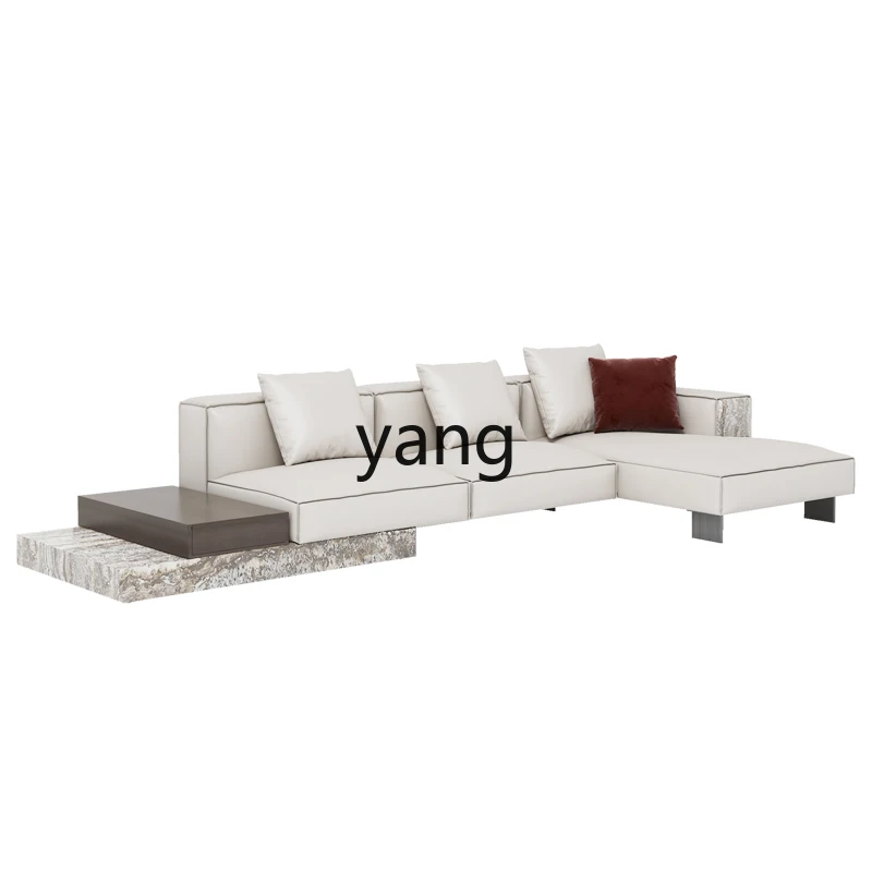 xyy2024 new luxury light luxury tofu block leather sofa living room combination furniture