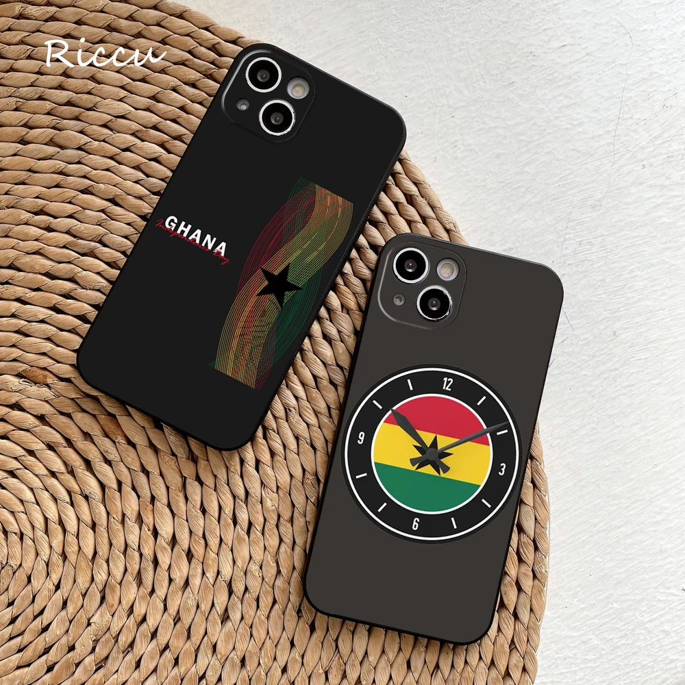 FOR IPhone 14 Ghana Passport Flag Map Soft Case for Iphone 14 11 12 Pro 8 7 Plus X 13 Pro MAX SE2020 XR XS RICCU Soft Covers