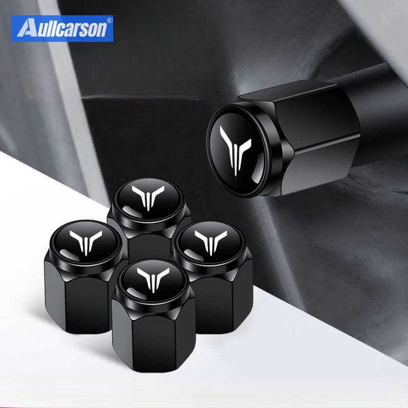 Para voyah sonho paixão livre roda de carro pneu válvula ar tampas haste capa com acessório automático 4 peças