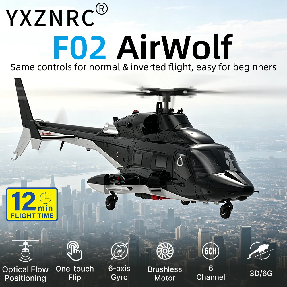 YUXIANG F02 RC Helicopter 2.4GHz Optical Flow Positioning One-Click Inverted Flight