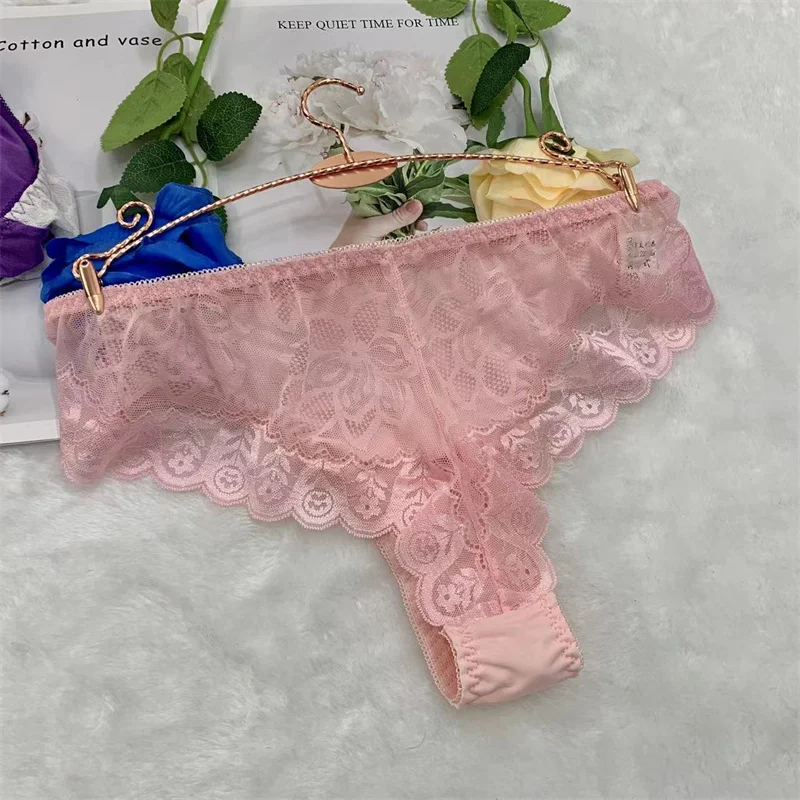 hot Men‘s Thong Sissy Panties Sheer T-Back Lace Underpants  G-String Sensual Lingerie Smooth and breathable  mens lingerie