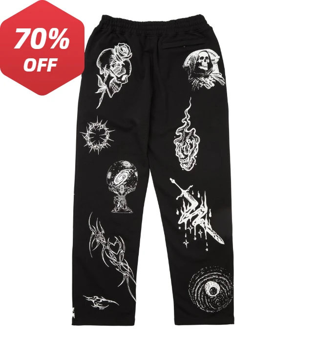 

Fitness Straight Sweatpants American Style Sports Casual Training Trousers Pure Cotton Loose